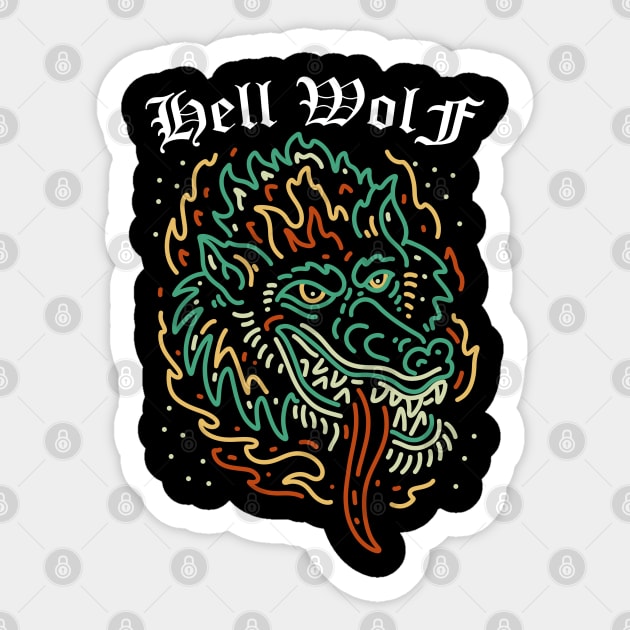 hell wolf Sticker by donipacoceng